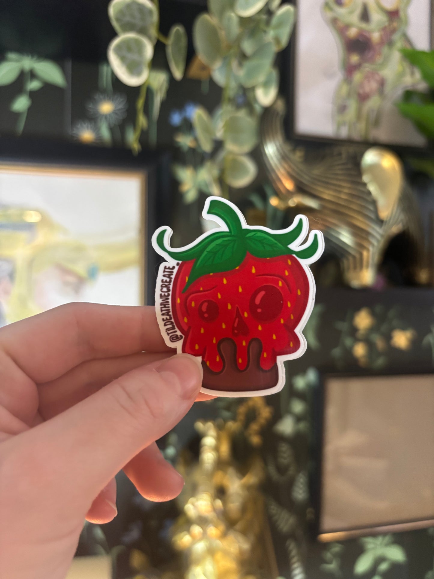 Strawberry Skull Sticker