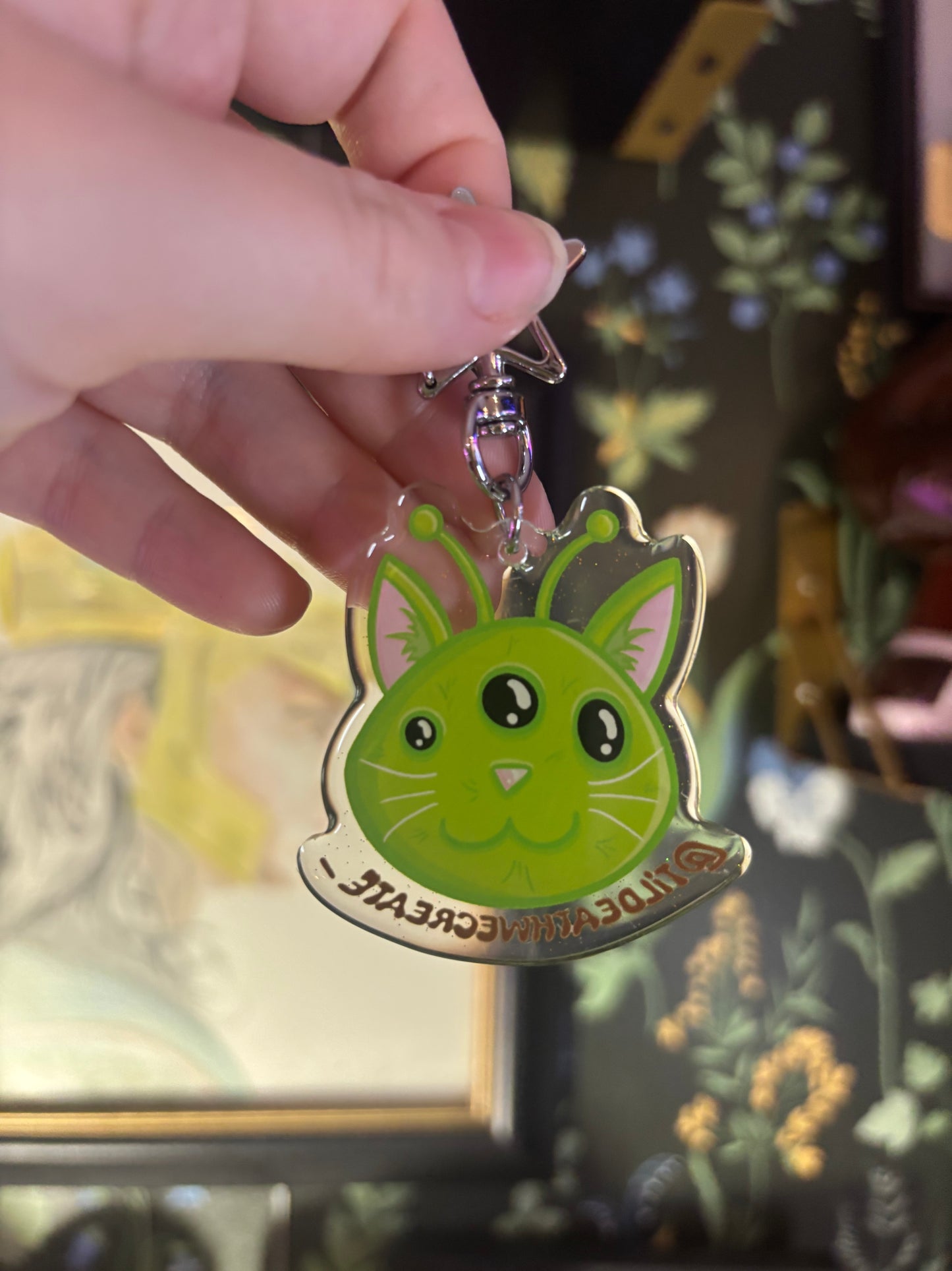 Alien Cat Keychain