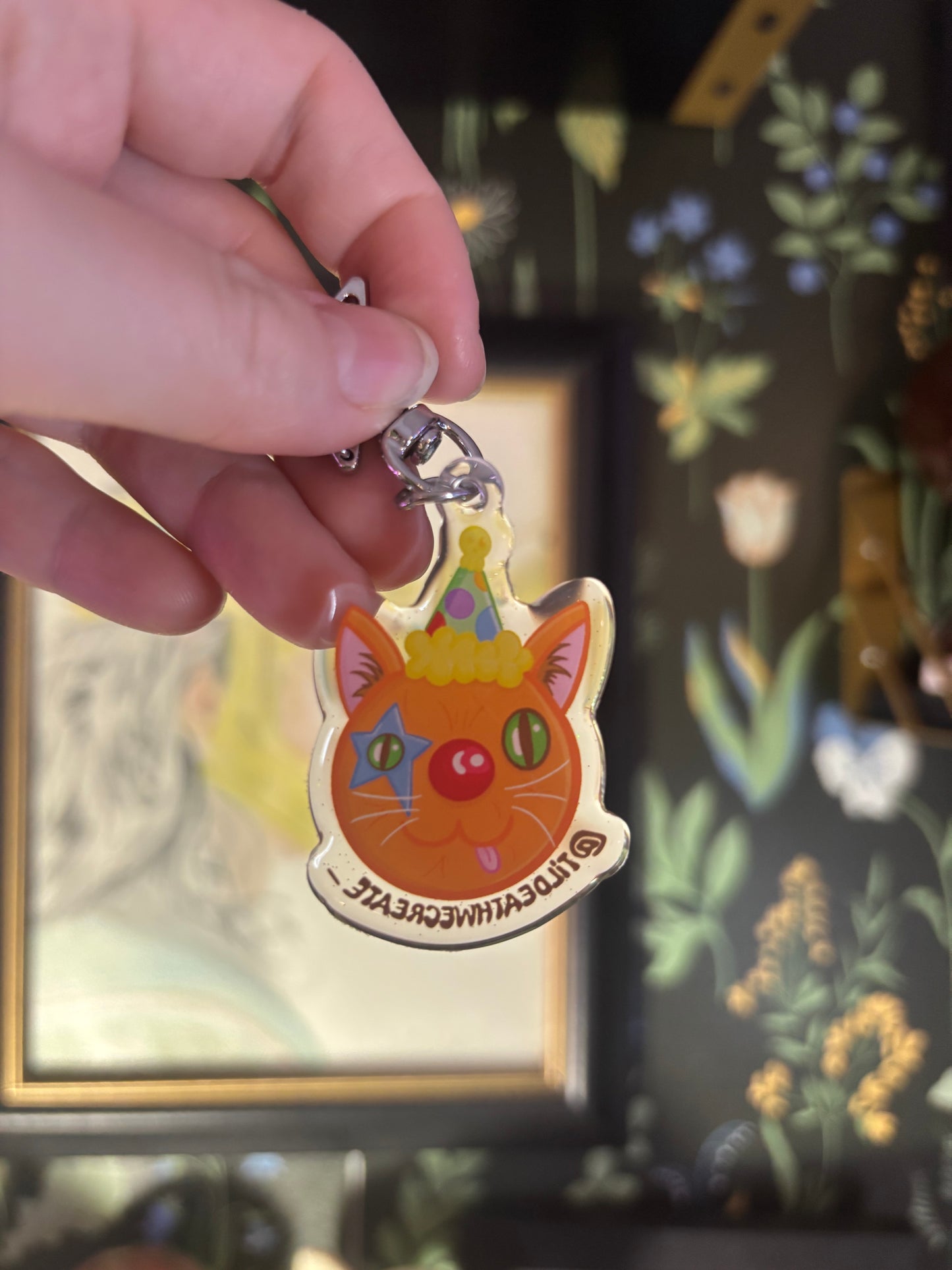 Clown Cat Keychain