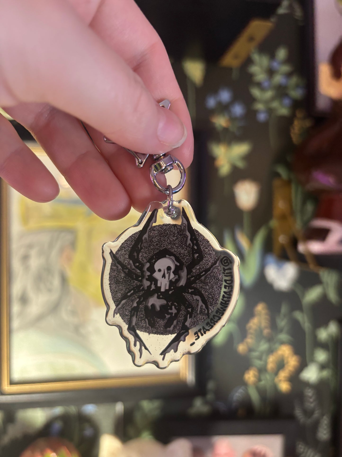 Spooky Spider Keychain
