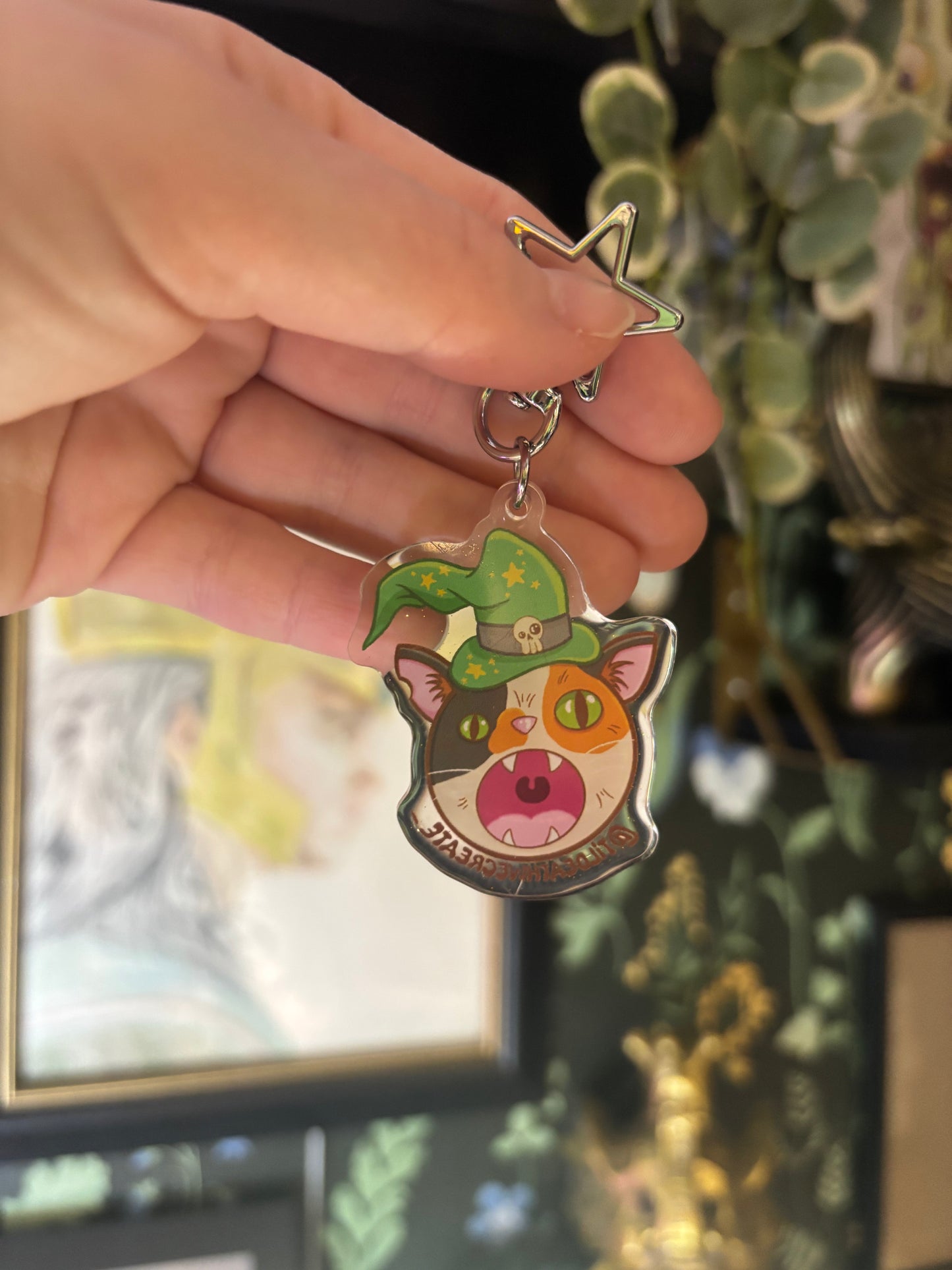 Wizard Cat Keychain