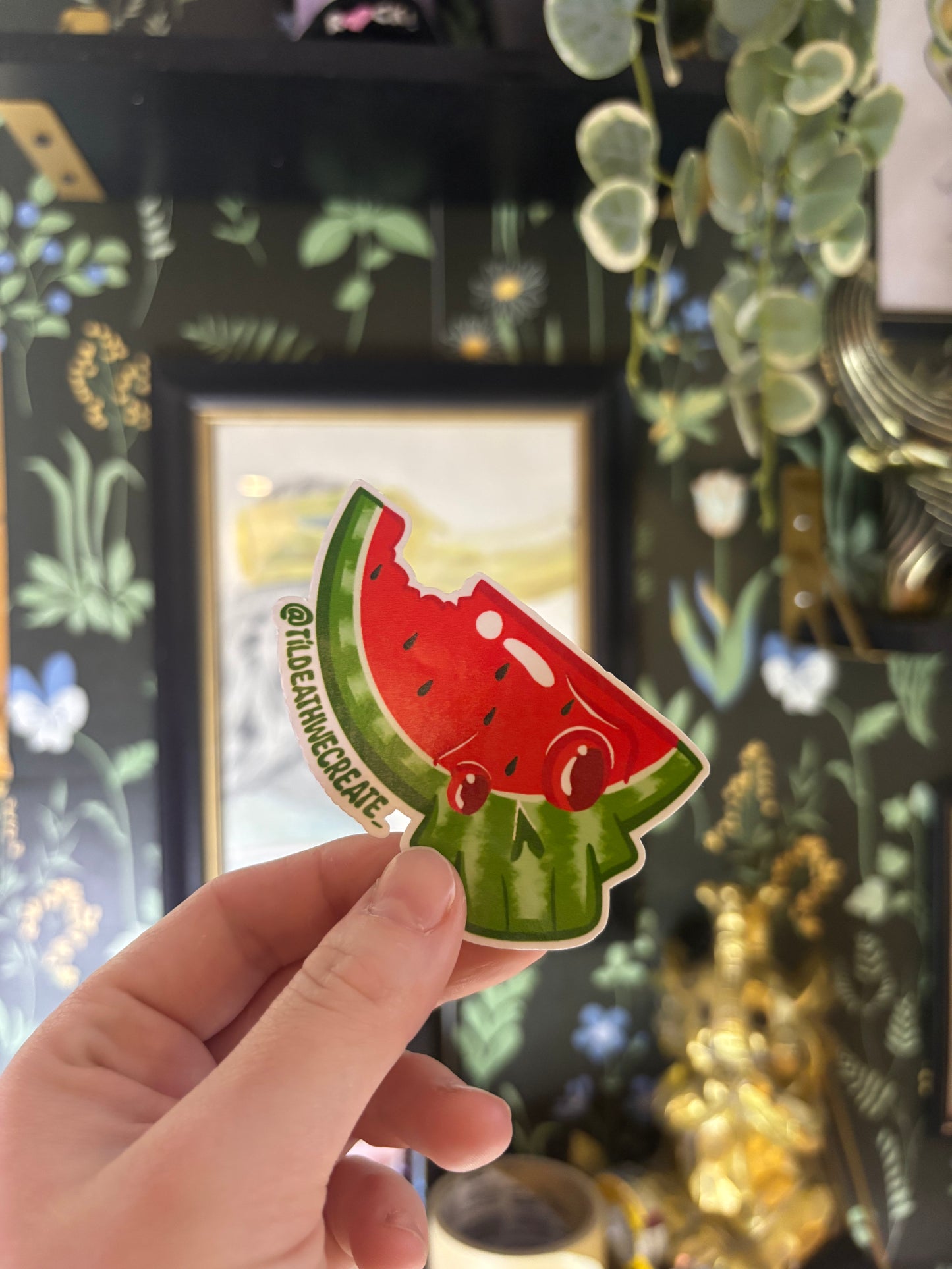 Watermelon Skull Sticker