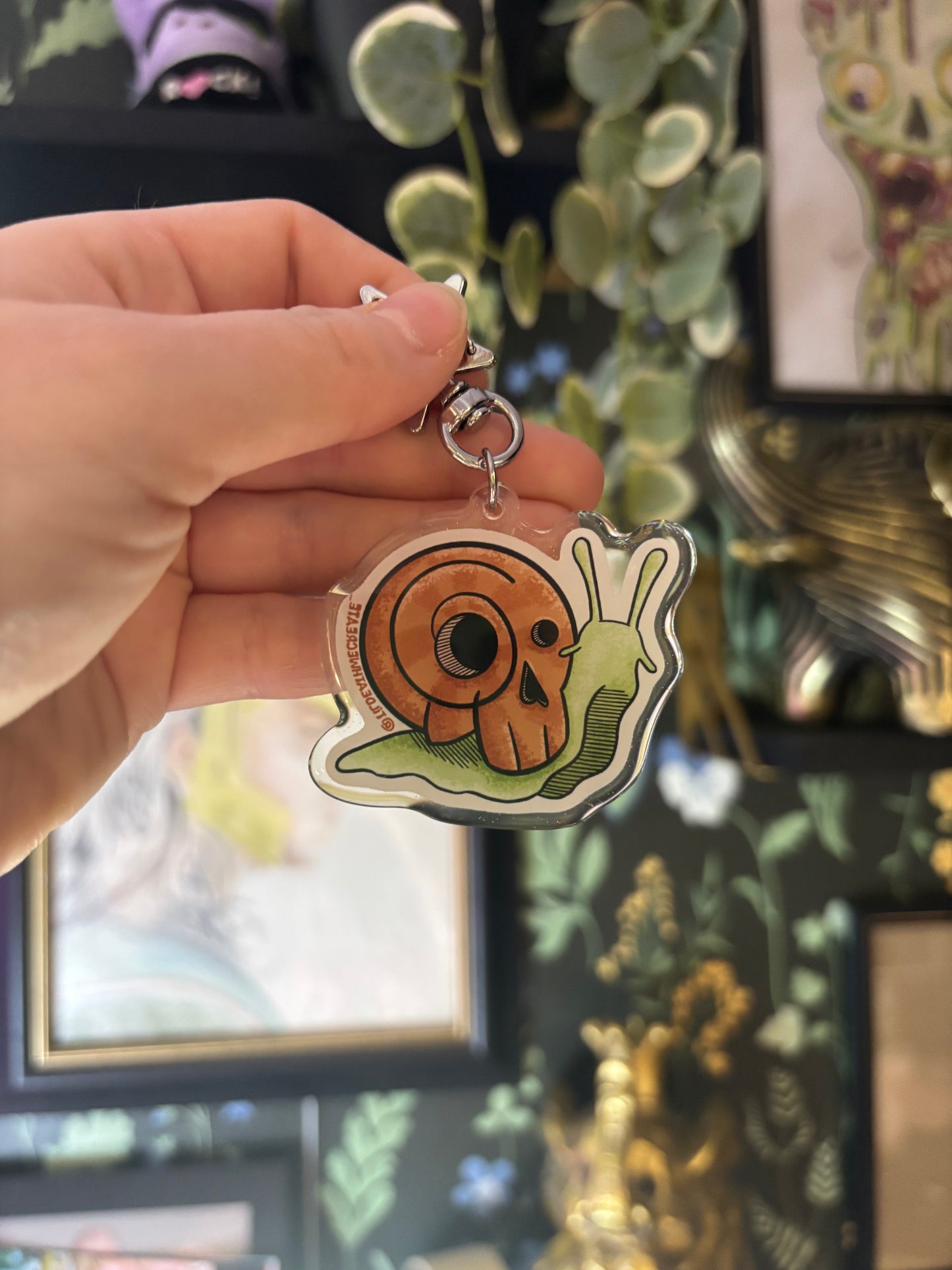 Spooky Snail Keychain