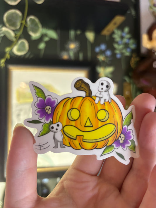 Kodama Pumpkin Sticker