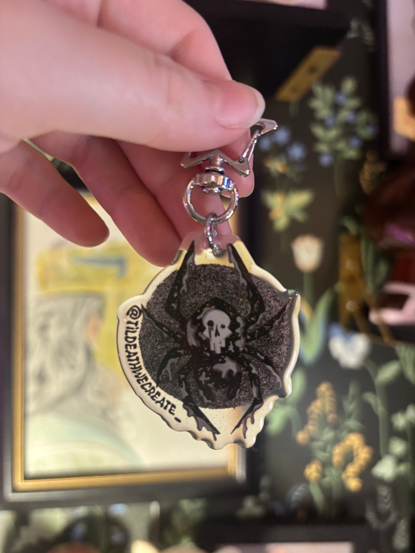 Spooky Spider Keychain