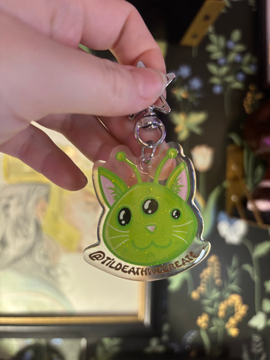 Alien Cat Keychain