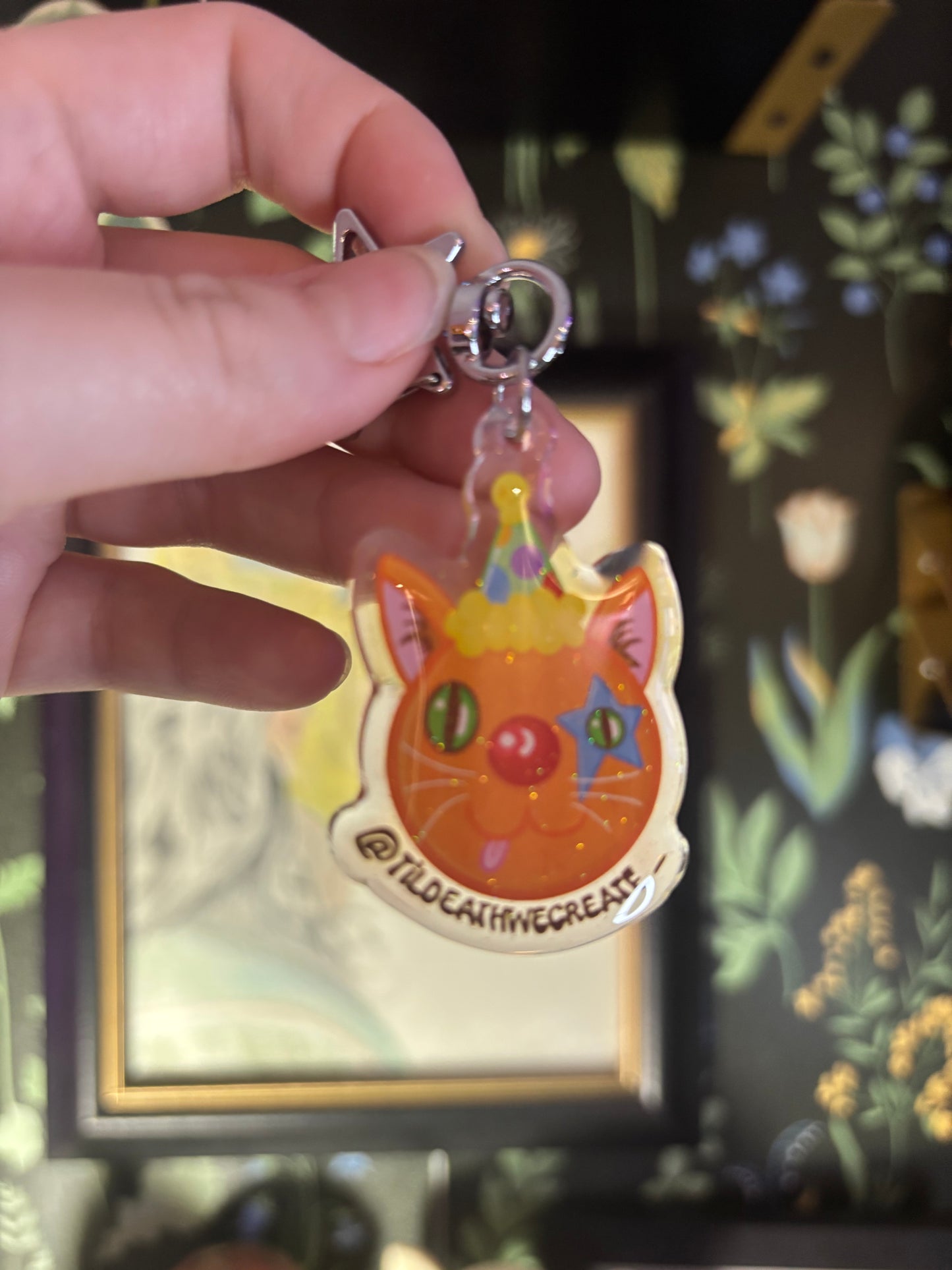 Clown Cat Keychain