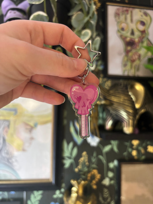 Skull Lollipop Keychain