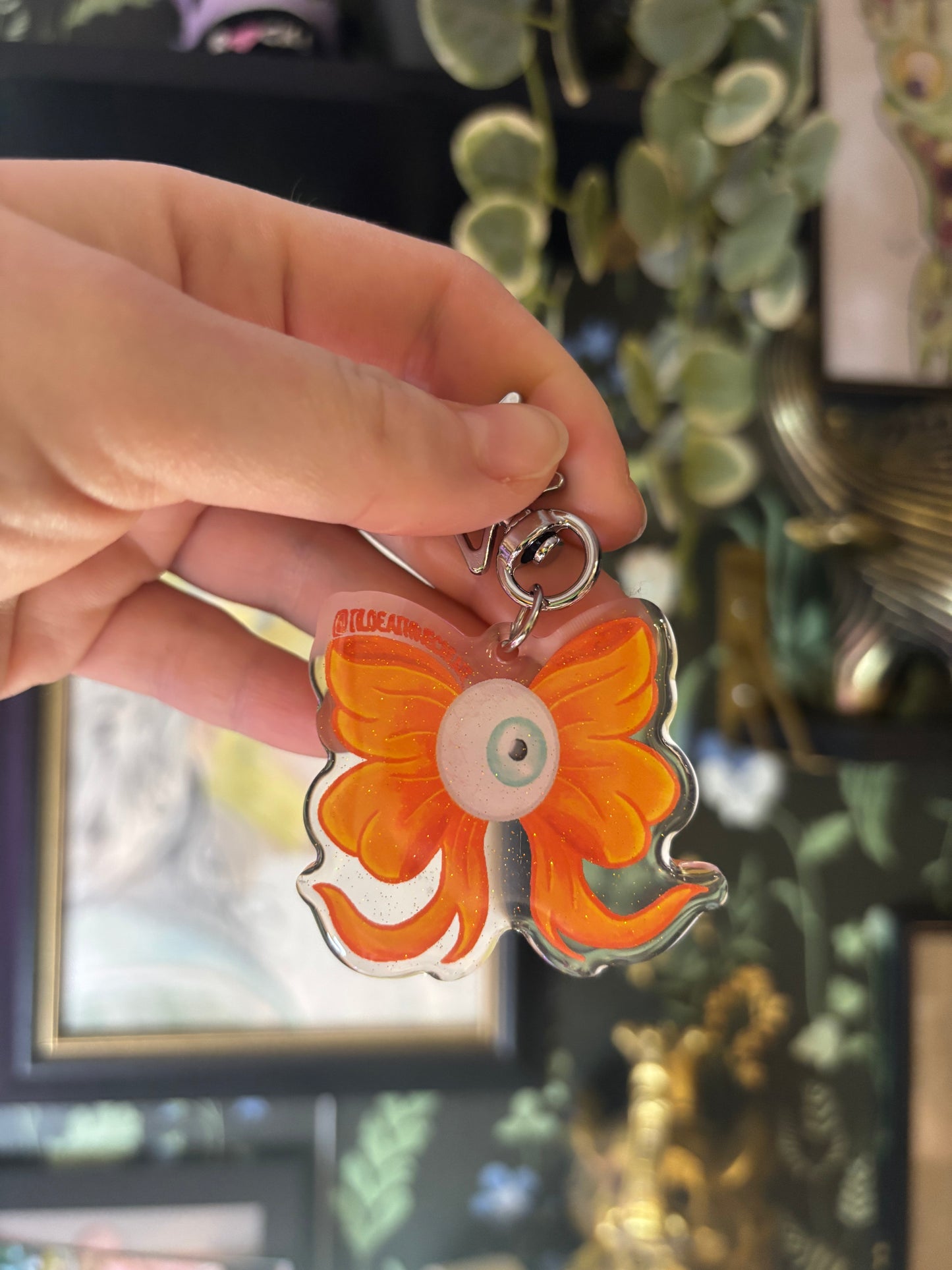 Eyeball Bow Keychain