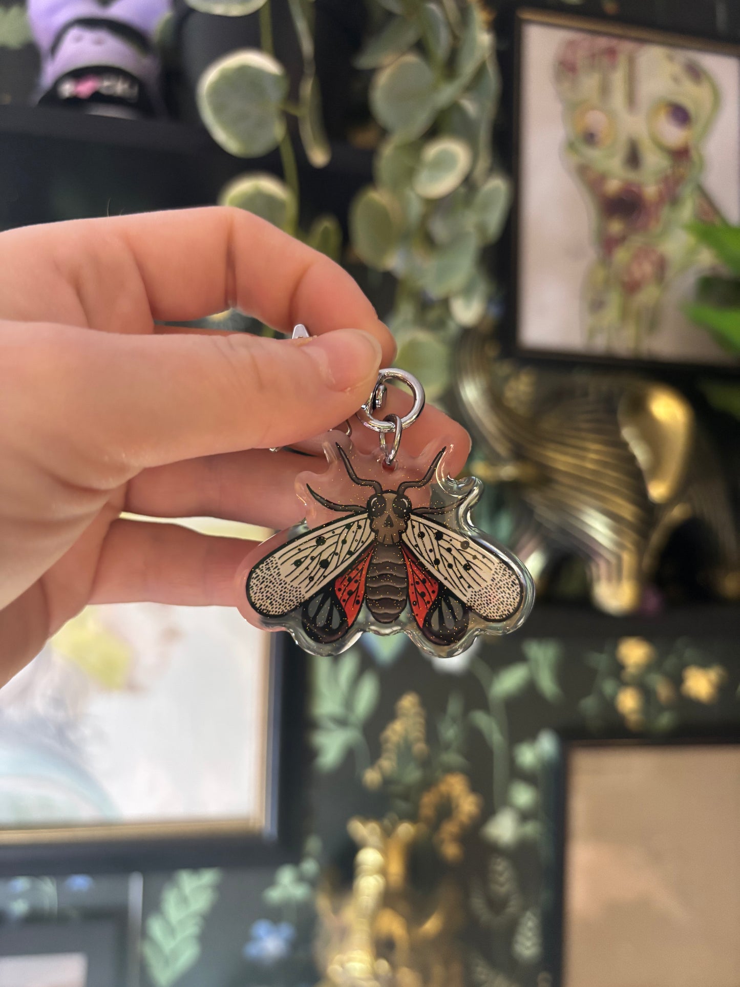 Spooky Lantern Fly Keychain