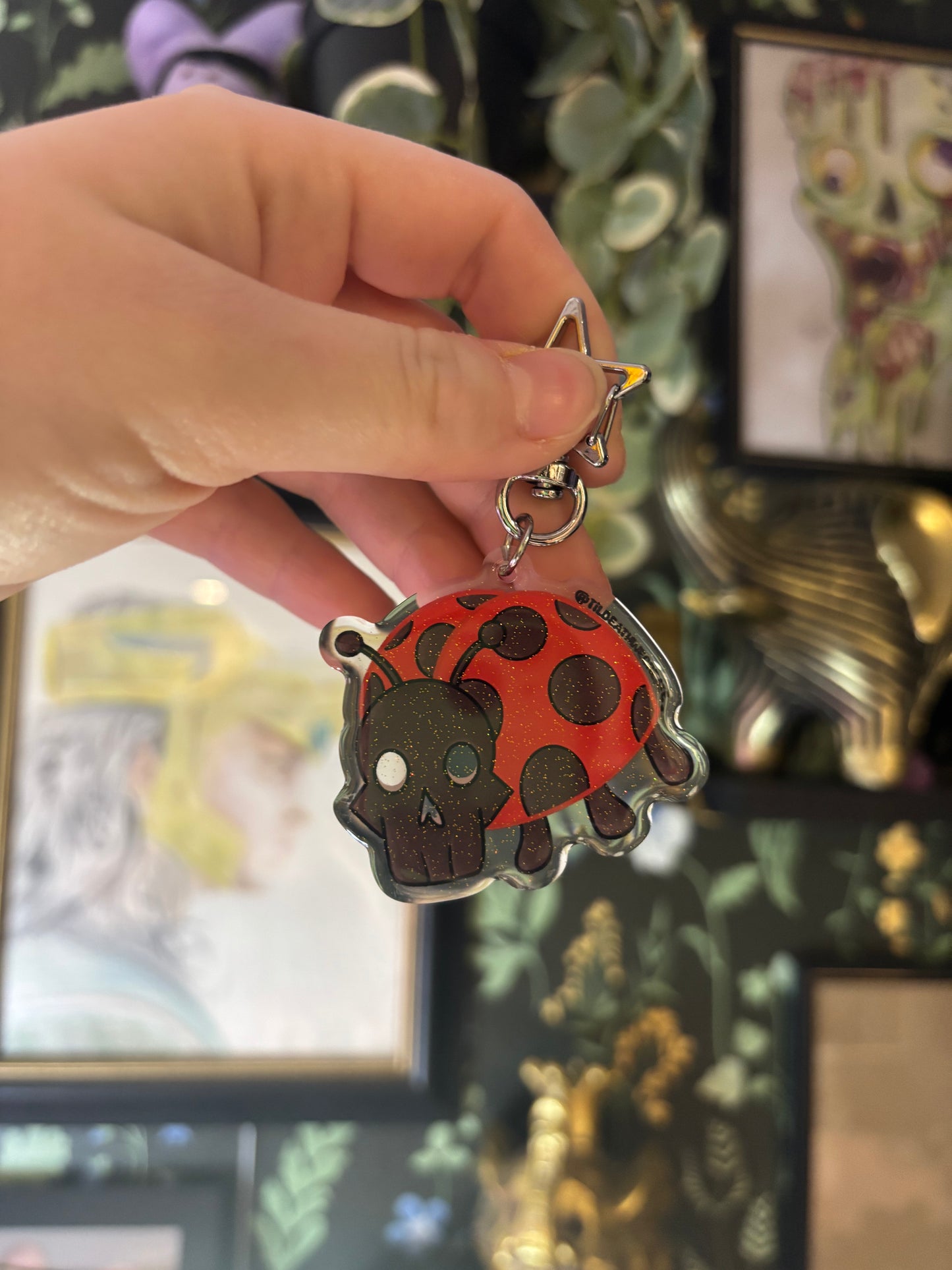 Spooky Ladybug Keychain