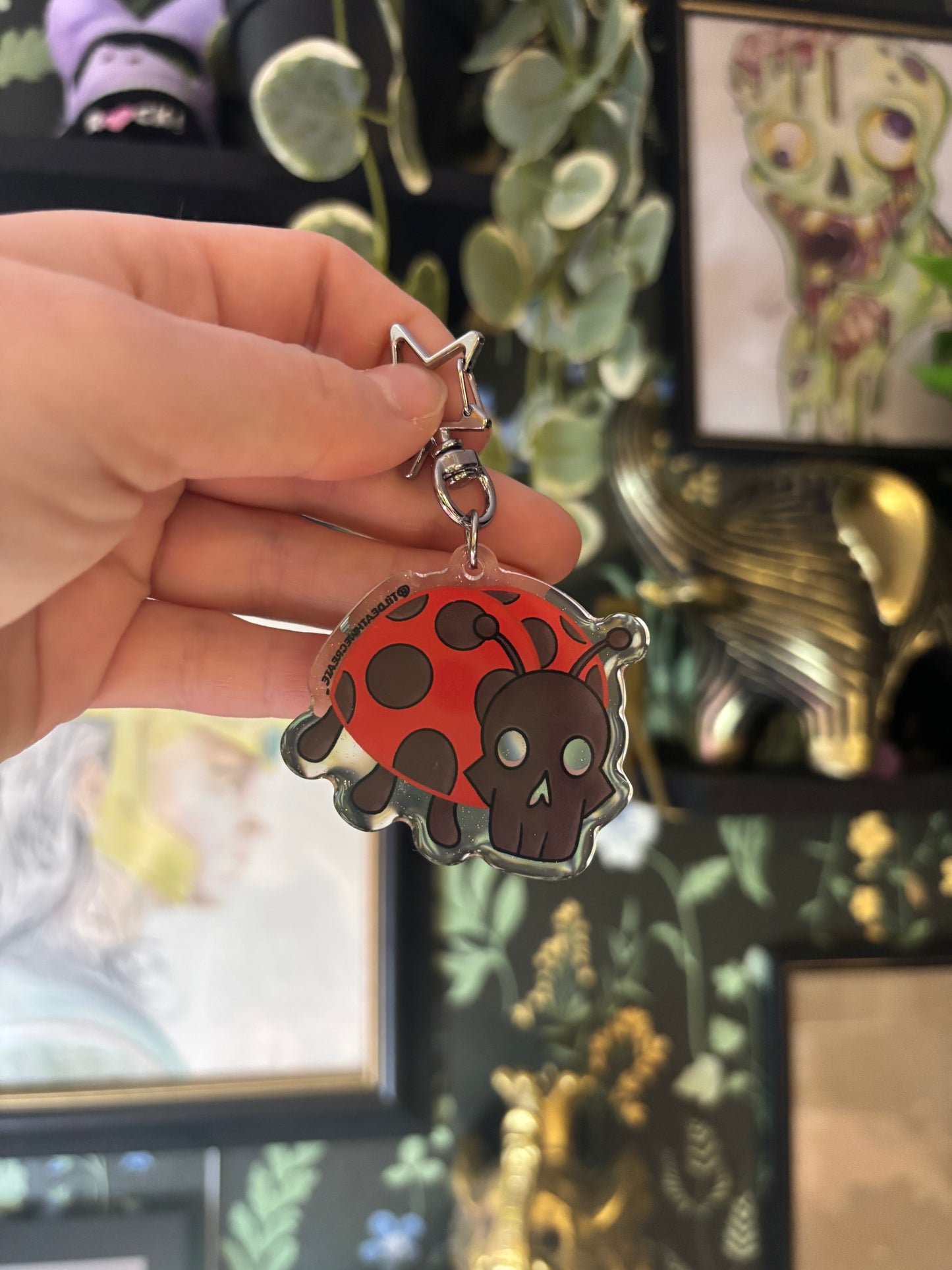 Spooky Ladybug Keychain